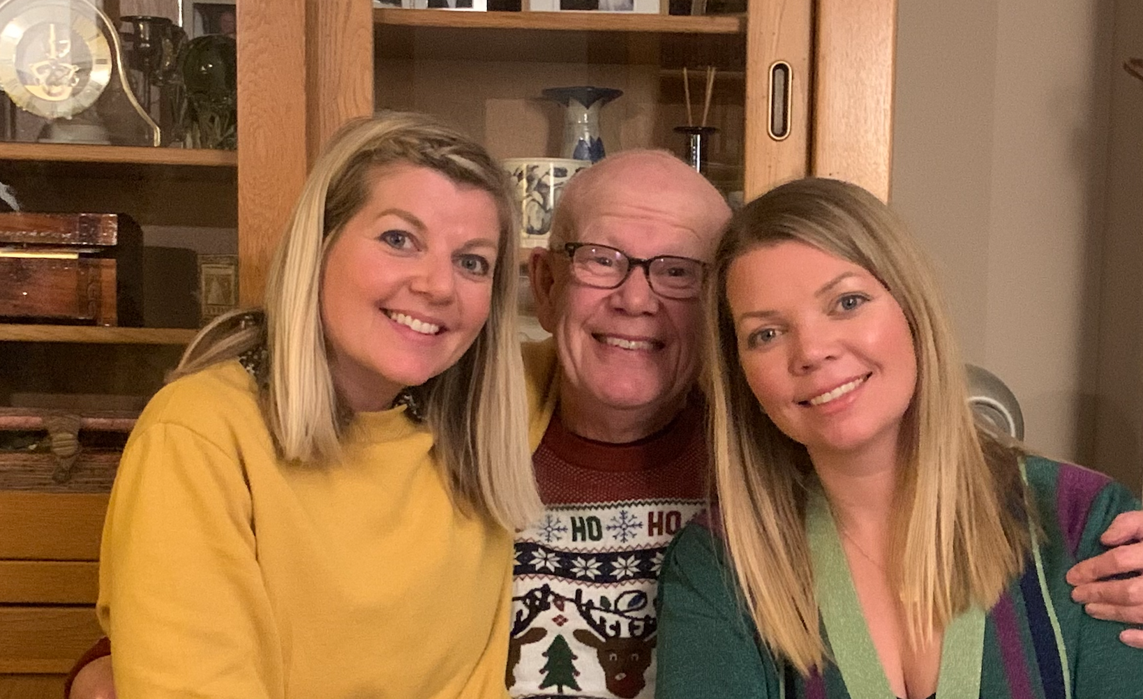 Mel, Terry and Ellie smiling together