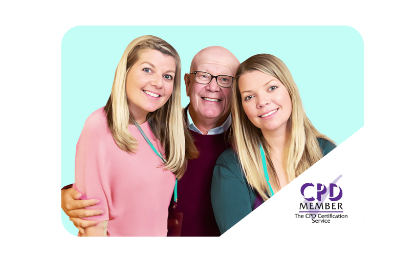 Mel, Terry and Ellie with the CPD Member badge
